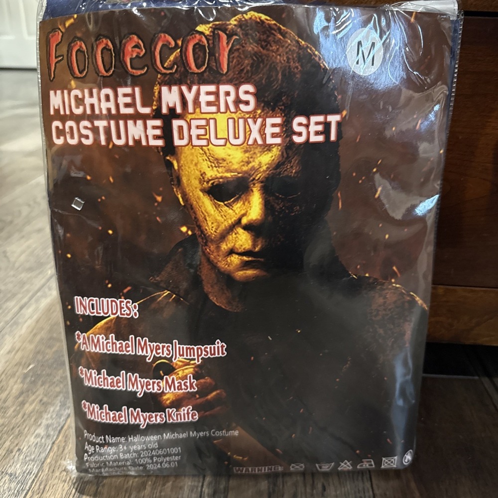 Michael Myers Costume for kids Halloween Cosplay Jumpsuit with Knife New Medium